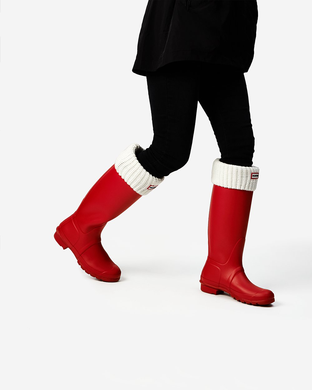 Galochas Altas Hunter Feminina Vermelhas - Original - 52UGDYENZ